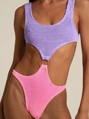 NWT Reina Olga Augusta Crinkle One Piece Swimsuit OS